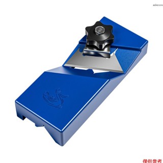 木工倒角器 石膏板倒角工具 木工刨床 雙槽直邊45度斜角倒角刨修邊打磨工具 藍色