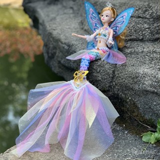 免運·超便宜🌈人魚娃娃美人魚玩具公主女孩新款3D模擬玩偶小朋友兒童節生日禮物 DGUJ