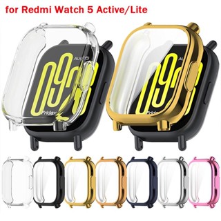 XIAOMI 適用於小米手錶配件Redmi Watch 5 Active Lite 智慧錶帶電鍍保護殼軟保險槓保護套
