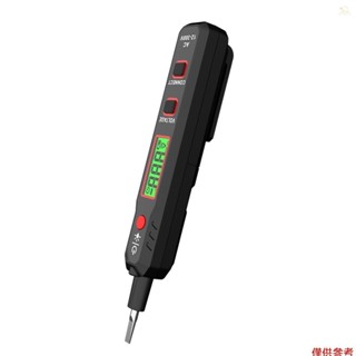 Habotest HT89 電壓測試儀 AC 12~300V 接觸式電壓檢測器,用於帶手電筒 LCD 顯示斷點查詢器的帶