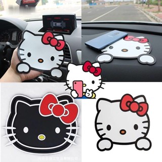 【優選熱賣】hello Kitty 凱蒂貓汽車防滑墊可愛創意車載卡通凱蒂手機矽膠墊儀表臺車用置物墊女