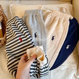 春秋款兒童條紋衛褲 男女童洋氣運動褲 兒童長褲子 小童灰色褲子 兒童褲子 兒童百搭素色長褲