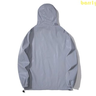 BARR1Y反光夾克,防風高街連帽夾克,雨衣套裝時尚防水Baggy反光風衣成人