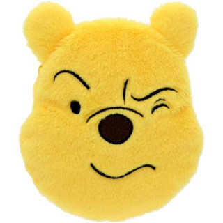 日本 sun-star 小熊維尼9 絨毛造型收納包/ 皺著眉頭的臉 eslite誠品