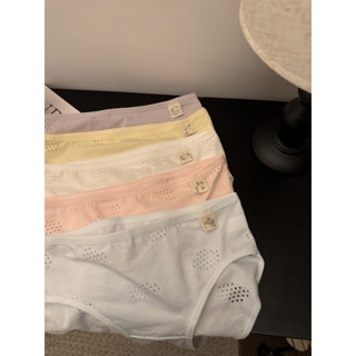 【HOT 本舖】 實拍~簡約純色透氣甜美少女中腰純棉內褲女三角打底褲5條裝