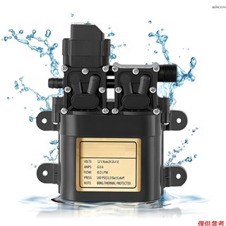 便攜式12V雙電機水泵隔膜泵 關槍自動停機 1.1Mpa壓力8.0LPM流量壓力泵家用洗車抽水泵農用園林高壓泵 智慧雙