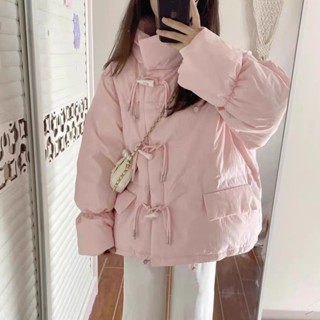 愛依依 風衣外套 防風外套 風衣棉衣外套 保暖 麵包服 S-2XL新款無帽學生奶呼呼牛角扣棉衣棉服外套-1213.