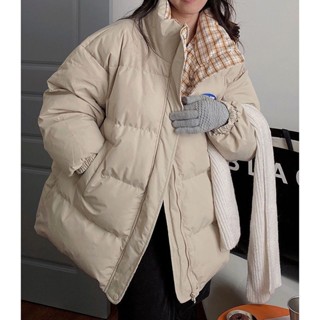 愛依依 風衣外套 防風外套 風衣棉衣外套 保暖 麵包服 S-2XL新款加厚韓版撞色格子麵包服棉衣立領棉服外套-1224.