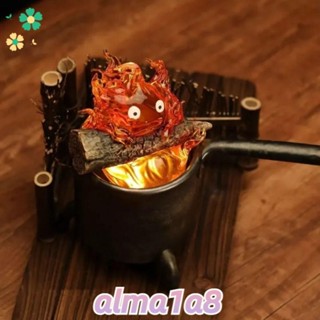 ALMA1A8Calcifer夜燈,可愛閃爍VidyaCalcifer夜燈,哈爾的移動城堡火焰夜燈