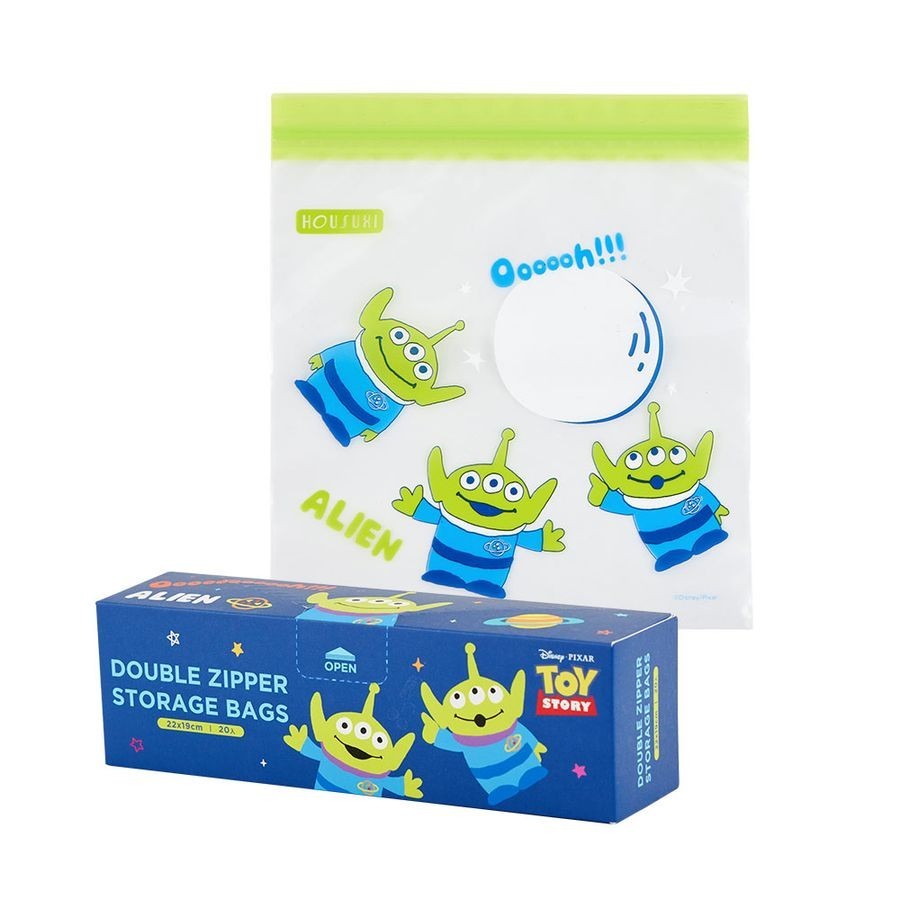HOUSUXI迪士尼三眼怪/ 雙夾鏈保鮮袋 eslite誠品