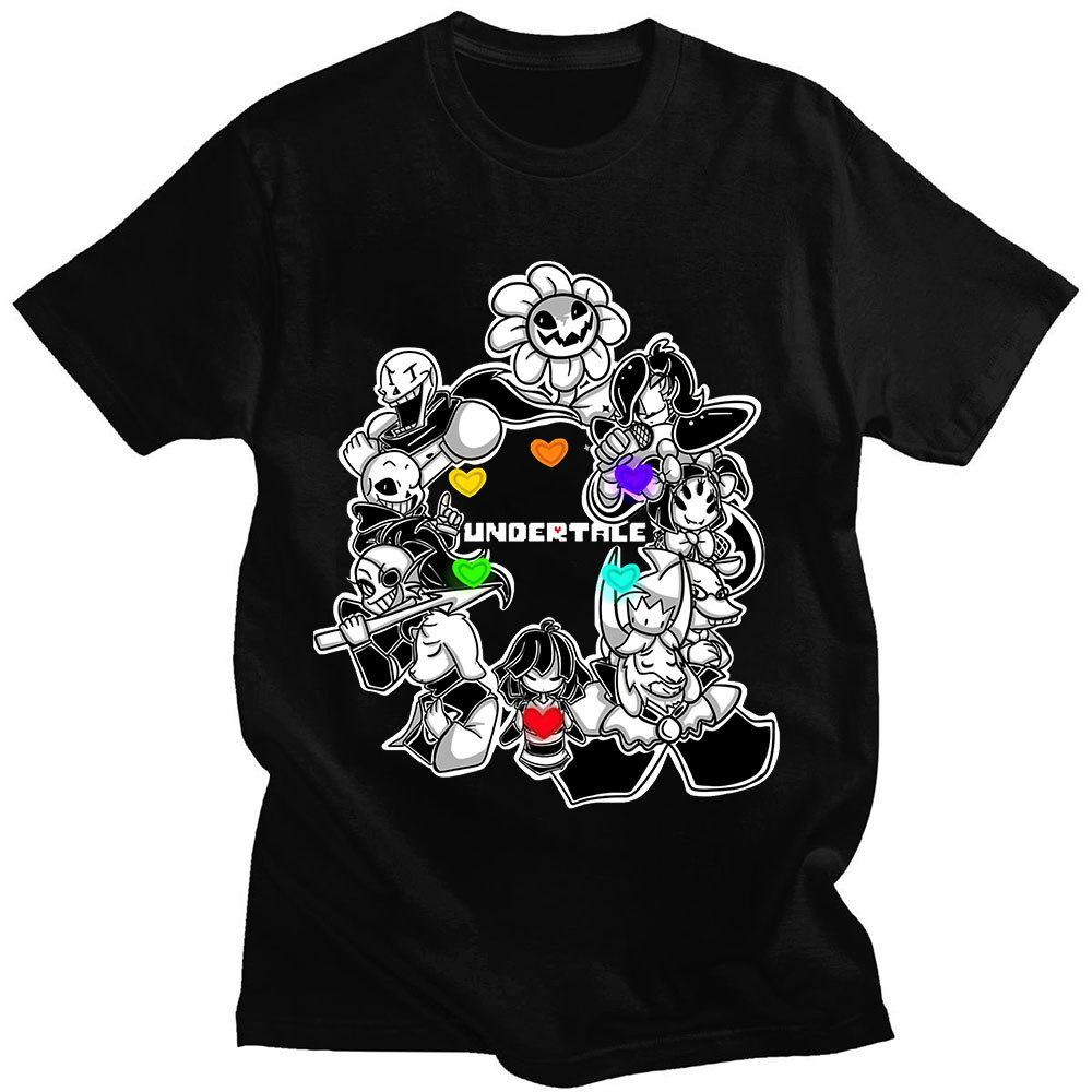 Game Undertale Sans 和 Papyrus Mettaton Flowey T 恤男式純棉哥特式圖案 T