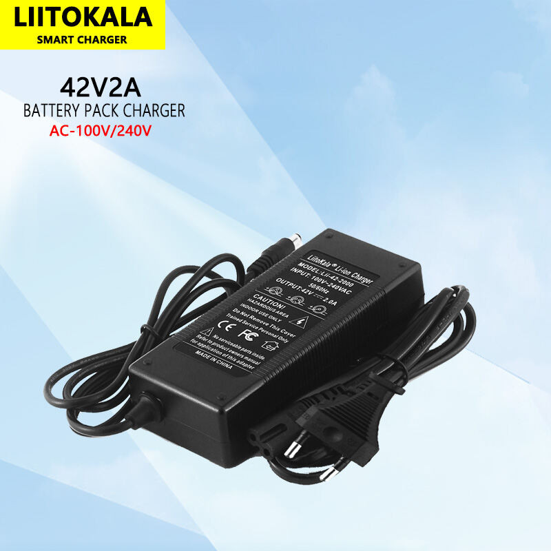 Liitokala 10S 36V/42V 2A 18650 充電器 100-240V 輸入鋰離子充電器適用於 36V