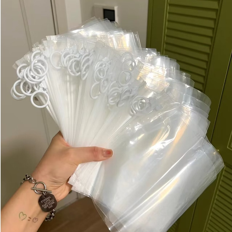 下殺價-Ohaya ins 半透明拉鍊袋 分類袋 實用 證件 護膚品 口罩 整理袋 小東西收納袋 拉鍊袋