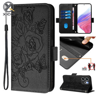 XICCI 皮革翻蓋適用於 OPPO Reno 14 5G/Reno 14Pro 5G/Reno 14F 5G 手機殼玫