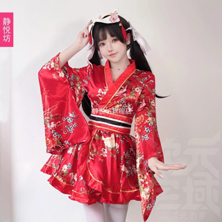 日本正裝 傳統和服 cosplay服裝 夏日和風印花 改良浴衣 和服 女士套裝 日式和服 表演服 漫展服裝 次元宅域