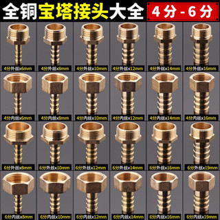 🔥 臺灣熱銷🔥 滿99出貨 全銅寶塔接頭 煤氣軟管天然氣燃氣皮 內外絲4分6分格林轉介面配件