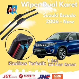 SUZUKI 雨刮器雙橡膠無框鈴木Escudo 2006現一對2件左右無鋼圈玻璃掃地雨刮器雙橡膠前刮片香蕉模型橡膠車摩托