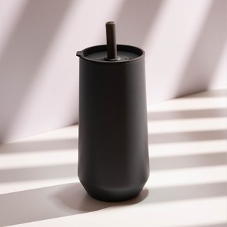 WOKY沃廚輕芯鈦瓷易潔層吸管保溫杯/ 600ml/ 宙空黑 eslite誠品