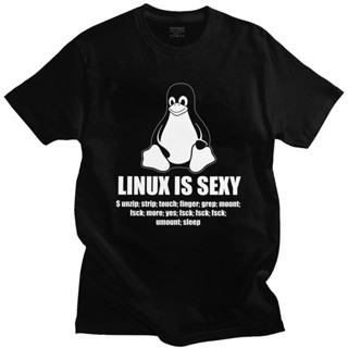 新奇 Linux Root SUDO Unix Shell 性感趣味 T 恤男士短袖編程器程式設計編碼器 T 恤棉 T 恤上