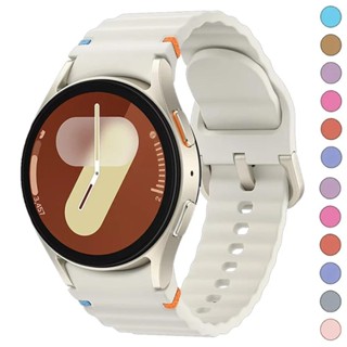 SAMSUNG 矽膠錶帶相容三星 Galaxy Watch 7 6 5 4 44mm 40mm 5 Pro 45mm 手