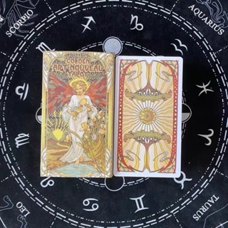 臺灣發貨-金色新藝術塔羅牌 贈中文翻譯 Golden Art Nouveau tarot英文訂制卡牌 桌遊