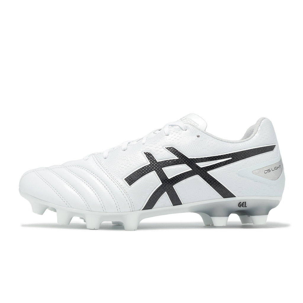 Asics 足球鞋 DS Light Pro 2E 寬楦 男鞋 白黑 皮革 抓地 亞瑟士 ACS 1103A110101