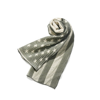 [FLOMMARKET]MY NAME IS PETER PETER USA FLAG SCARF 美國國旗 圍巾 灰綠