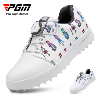 PGM 新款兒童高爾夫球鞋青少年男童女童鞋子耐磨防水印花 XZ241