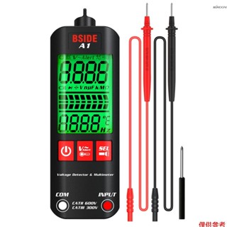 【有頻道】BSIDE 迷你萬用表 A1 自動識別測量直交流電壓/電阻/通斷 NCV非接觸檢測 頻率檢測 火線零線檢查（不