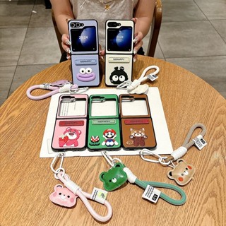 立體卡通支架殼+手提掛繩 Samsung Z Flip 6 摺疊手機殼 三星 z flip 5 保護殼 flip4 3