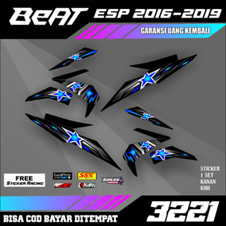 條紋 Beat Fi New Esp Street 2016 2019 全身貼紙,病毒星圖案