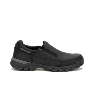 Cat Threshold Slip On 男 真皮 休閒鞋 便鞋 穿搭 舒適 黑 [CA726052]