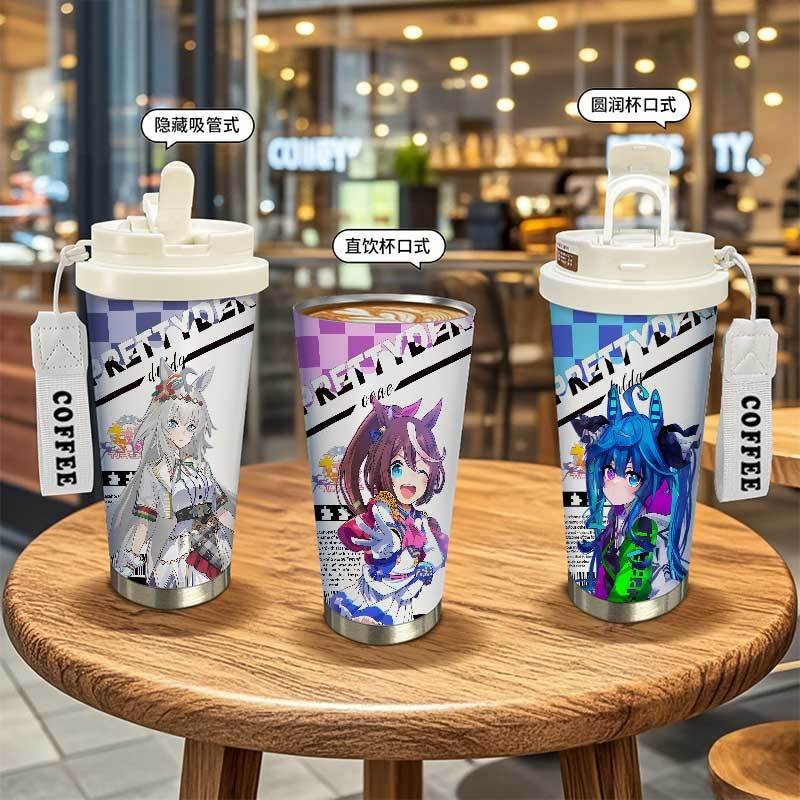 「彼方の藏」賽馬娘保溫杯東海帝王雙渦輪小慄帽黃金船大容量316不鏽鋼水杯子ゴールドシップ/游戲/周邊