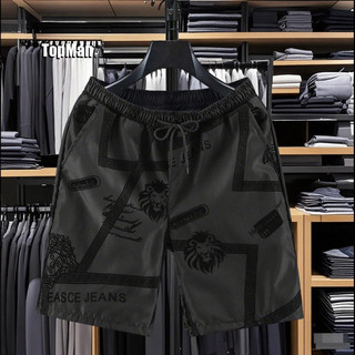 TopMan 海灘褲男 植絨立體韓系男生休閒短褲 五分褲 沙灘褲