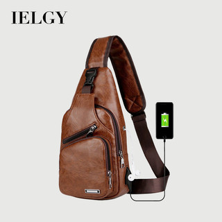 IELGY pu胸包男簡約 時尚休閒潮流