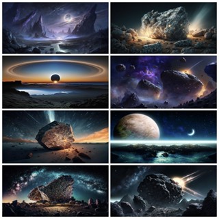 魚缸背景貼紙定製高畫質3d立體面太空宇宙星球自粘外貼桌布造景新款#來福