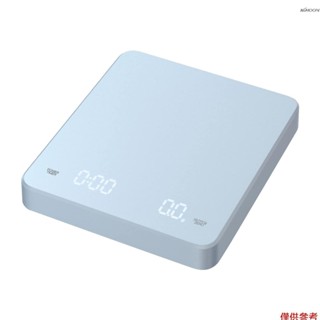 CK2150 電子咖啡秤 LED顯示屏 帶計時功能（內建鋰電池）耐高溫 最大稱重3000g 藍色
