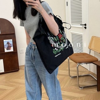 ✨特價💥免運💥ball chain高圓圓衕款上身日本花草刺繡環保袋包購物袋刺繡尼龍