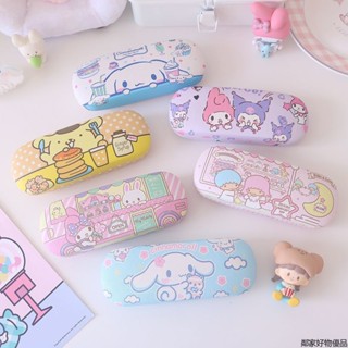 限時免運 日系可愛大耳狗美樂蒂PU皮革卡通近視眼鏡盒學生便攜少女心收納盒 新款 卡通 眼鏡盒