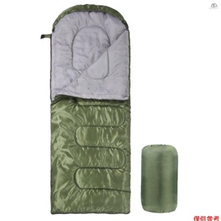 [SN] 成人揹包隔層超輕睡袋 170T 信封 4 季連帽旅行防汙寬敞舒適保暖防風