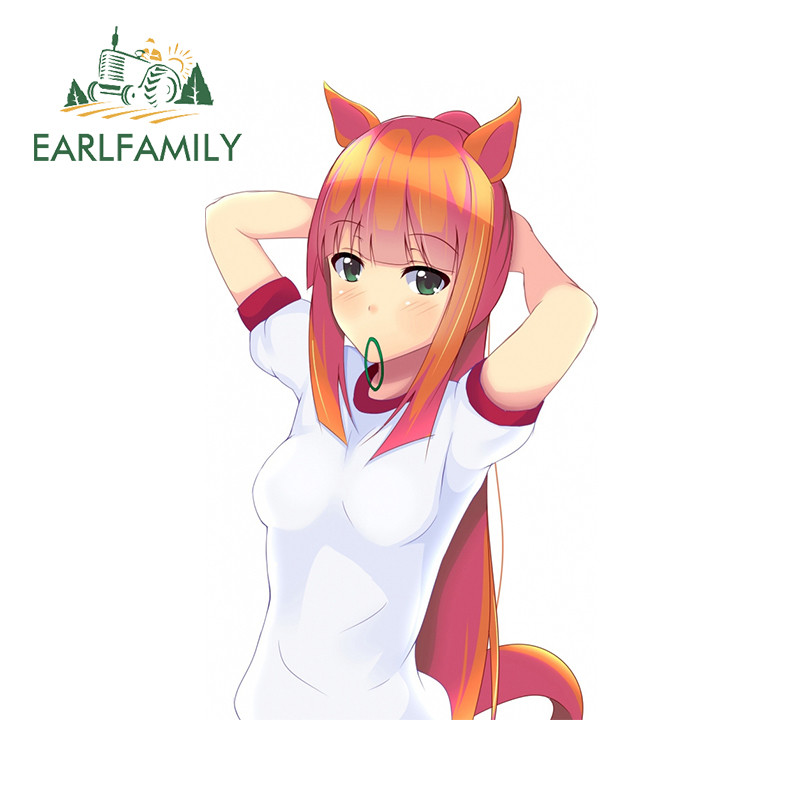 EARLFAMILY 13cm Pretty Derby Silence Suzuka 汽車貼紙有趣有吸引力的大篷車賽車