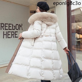 韓國代購 零下-40度 保暖外套 羽絨服 加厚保暖外套 雪地外套2024韓國東大門秋冬新款大毛領中長款修身顯瘦羽絨棉服女