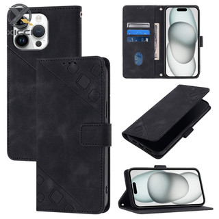 XICCI 皮革翻蓋適用於 IPhone 15/15 Plus/15 Pro/15 ProMax 皮膚拼接卡槽磁性皮革錢