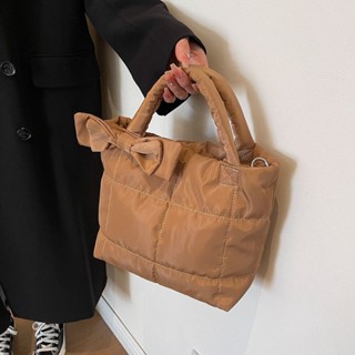 奇奇怪怪的包包👛 秋冬女士包羽絨包女小眾設計蝴蝶結棉襖包太空棉小包包潮手提包女