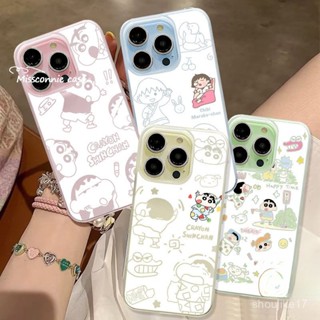 可愛搞笑卡通蠟筆小新-chan塗鴉適用於iPhone 11 13 15 14 12 pro maxxr 7plus 6s