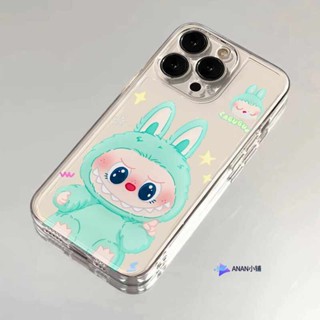 ins星星綠色拉布布適用蘋果16PRO手機殼iPhone15/14情侶13mini透明11全包7p卡通xsmax防摔軟殼