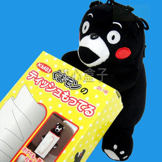 ☆妞妞日貨☆現貨 日本 熊本熊 KUMAMON 萌熊 黑熊 熊本縣 禮物 車用 廚房 面紙架 娃娃 吊掛式 面紙盒收納