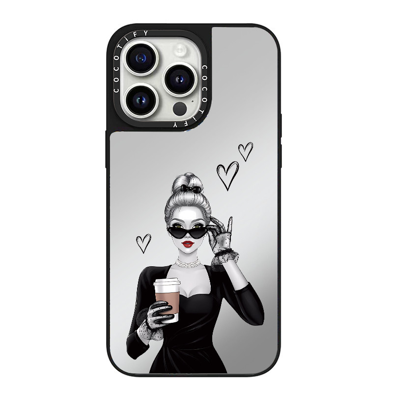 咖啡女孩 iPhone17Promax手機殼 蘋果16Promax防摔殼i15保護殼i14硬殼i13