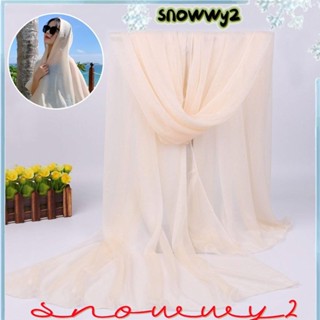SNOWWY2真絲圍巾,抗紫外線軟披肩,夏季透氣輕量級透明包裹對於女性