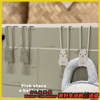 2BLM【免運】兔子櫃門掛鉤 櫥櫃 門掛鉤 鐵製置物架 免打孔垃圾袋支架 廚房用品收納掛架 掛鉤 22